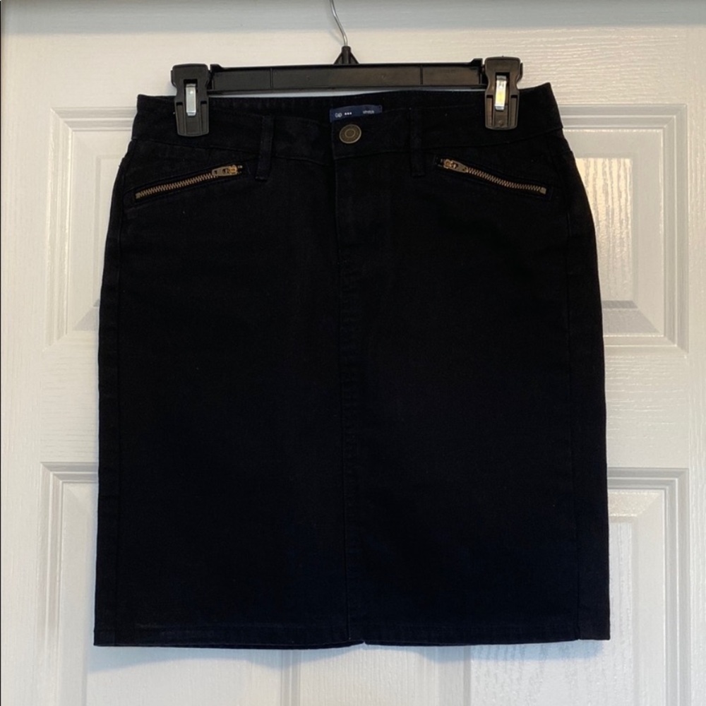 GAP Black Denim Pencil Skirt Size 1